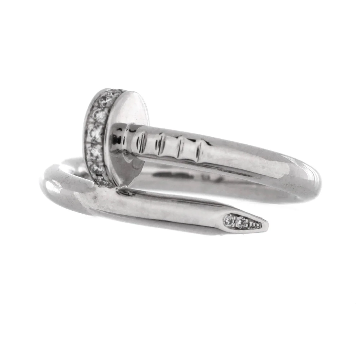 Juste un Clou Ring 18K White Gold with Diamonds - Deep Luxury