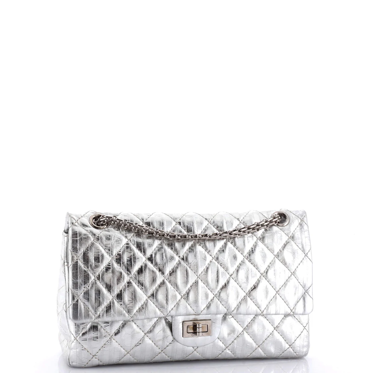 Rayures Reissue 2.55 Flap Bag Quilted Metallic Aged Calfskin 226 - Deep Luxury