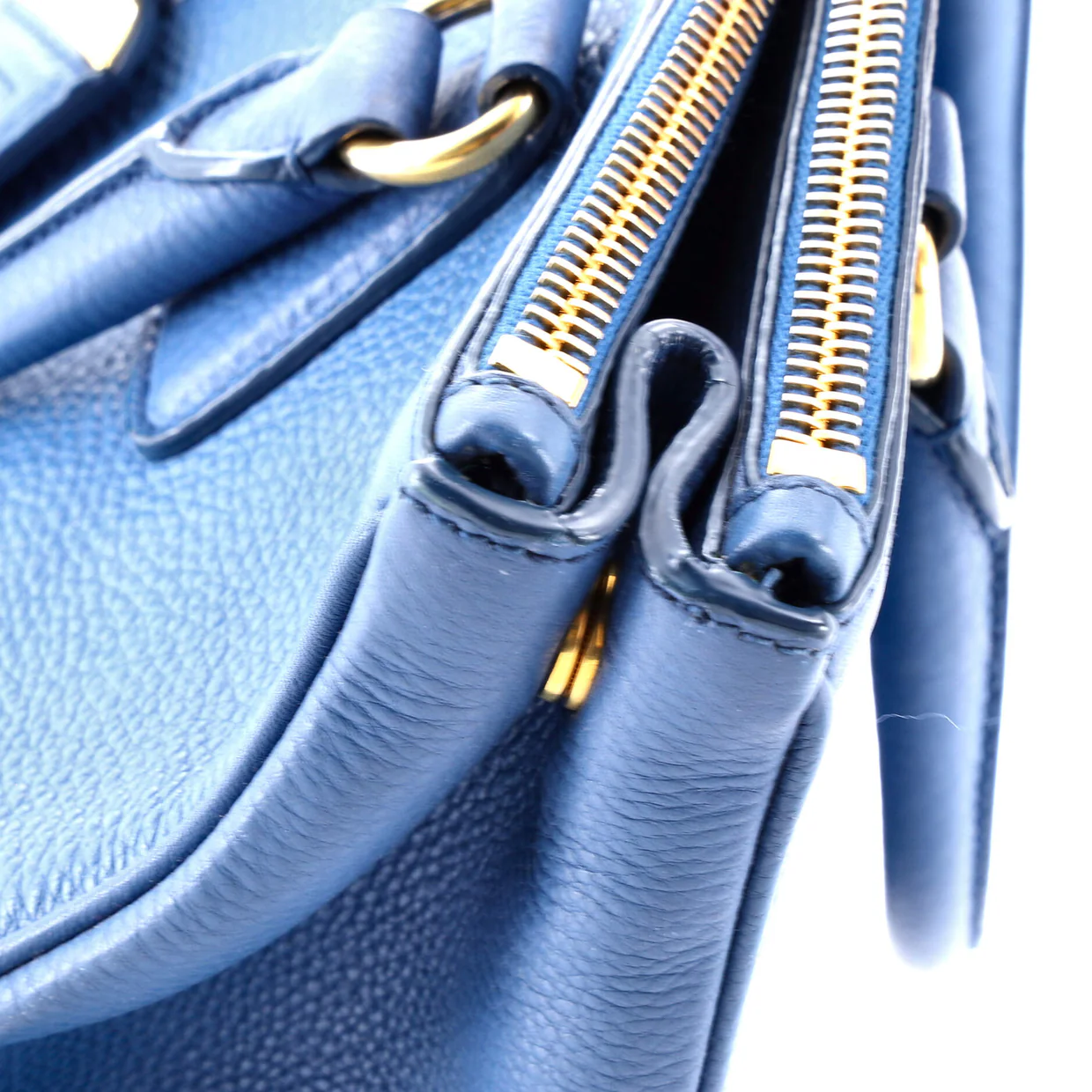 Double Zip Convertible Tote Vitello Daino Large - Deep Luxury