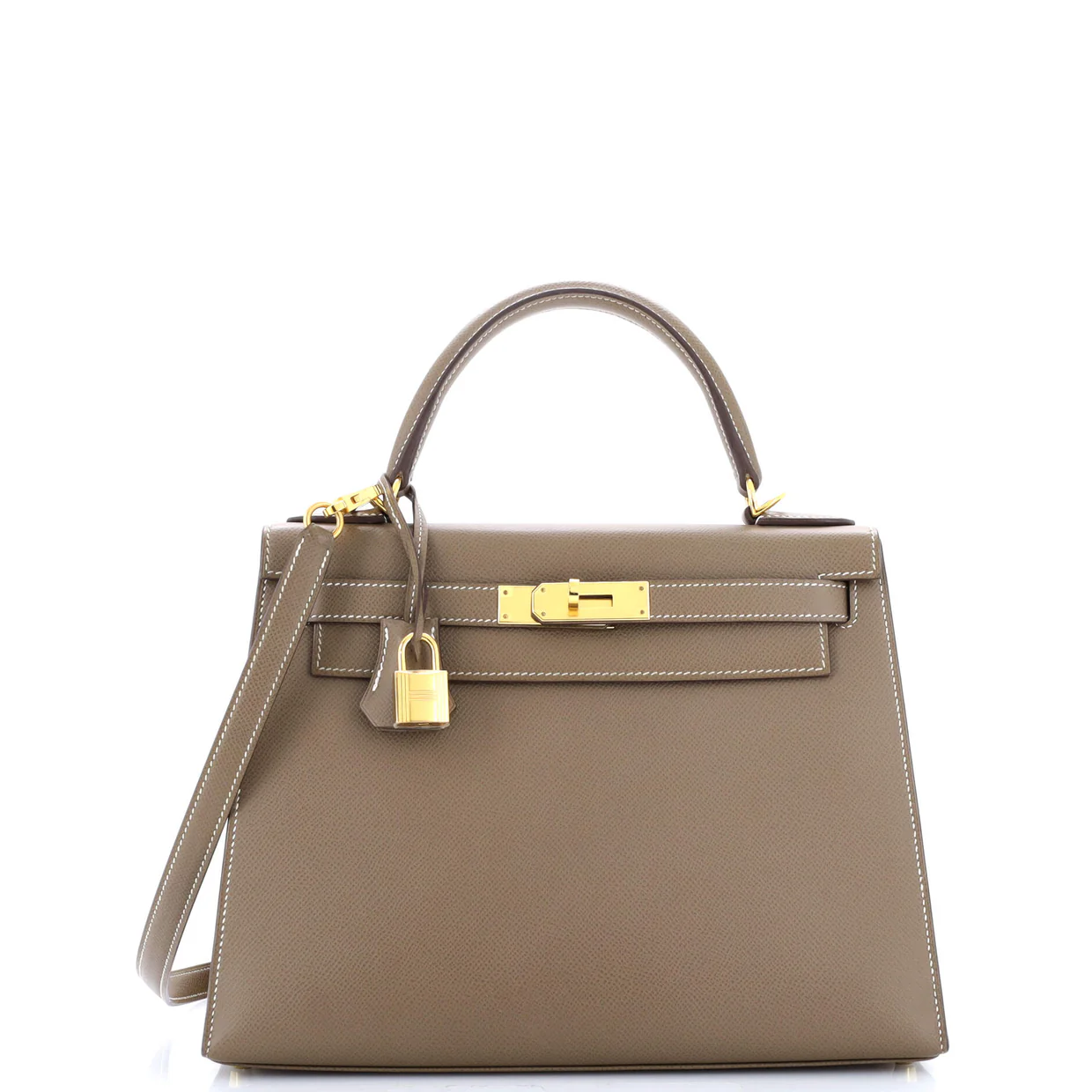 Kelly Handbag Grey Epsom with Gold Hardware 28 - Deep Luxury