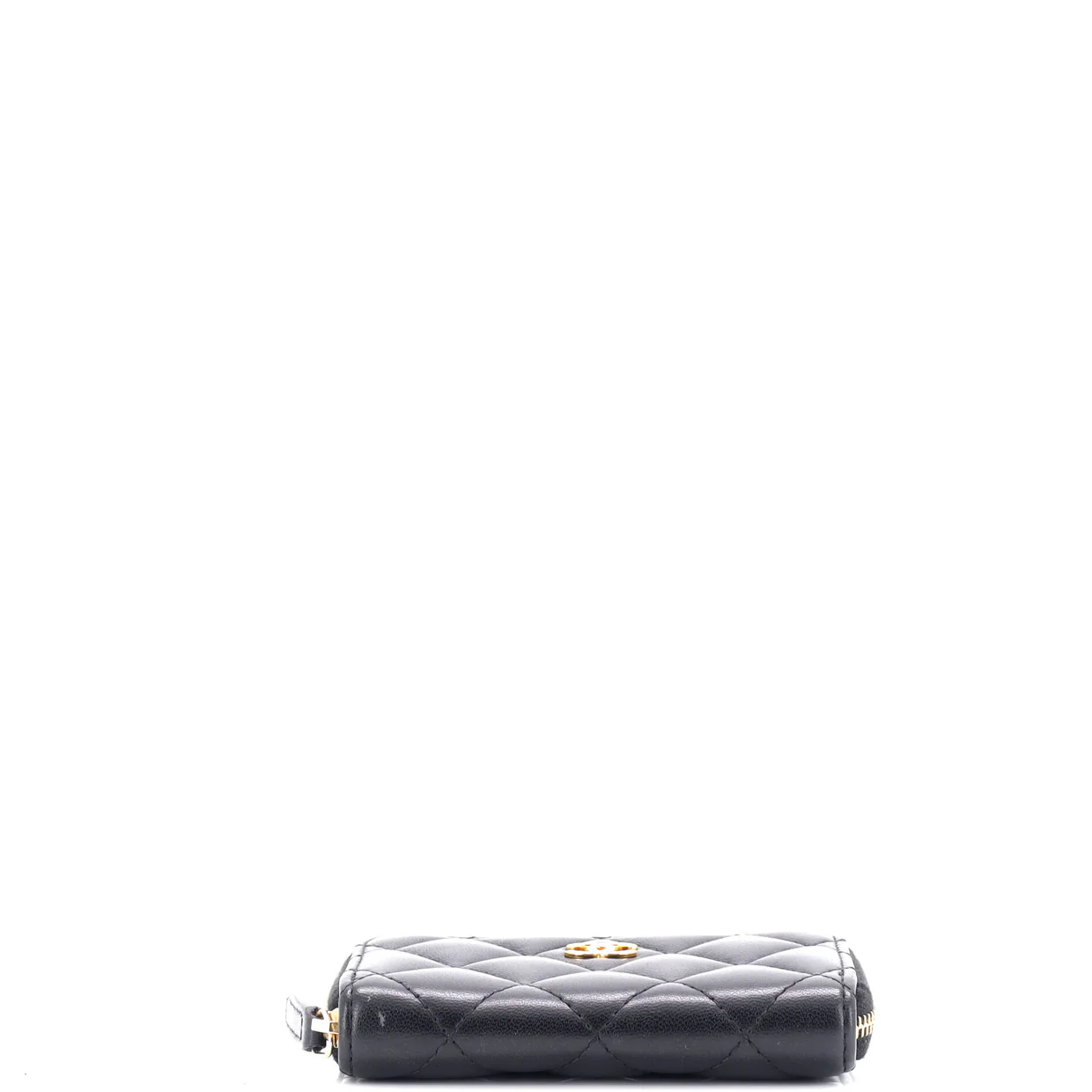 CC Zip Coin Purse Quilted Lambskin Small - Deep Luxury