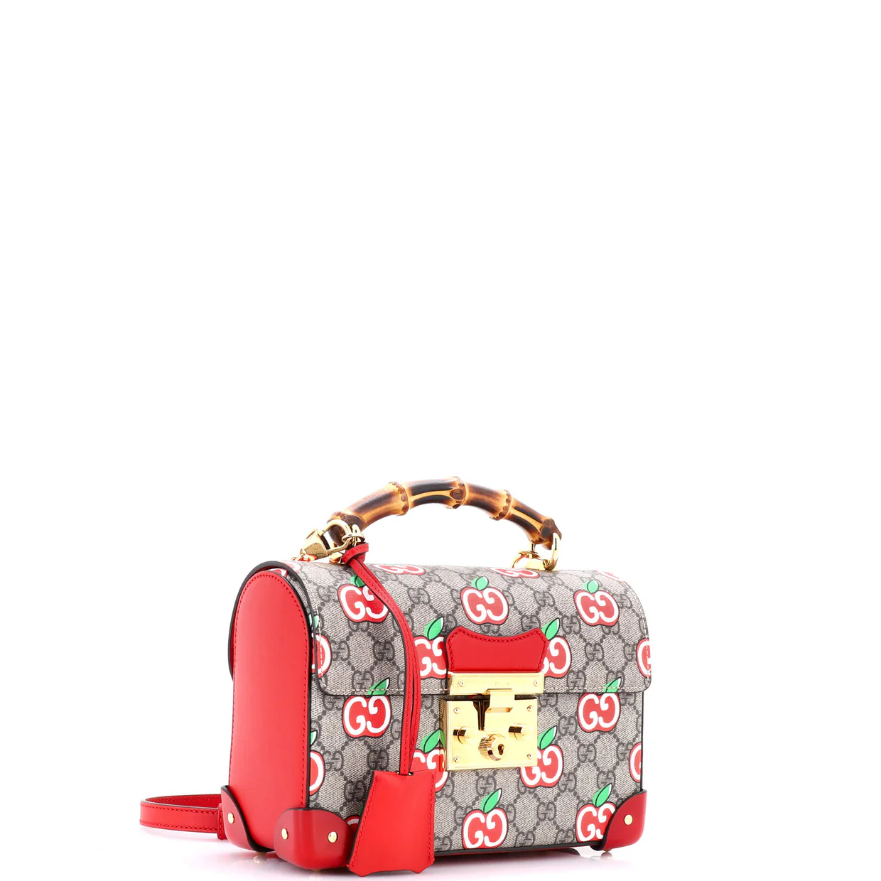 Padlock Bamboo Shoulder Bag Printed GG Coated Canvas Small - Deep Luxury