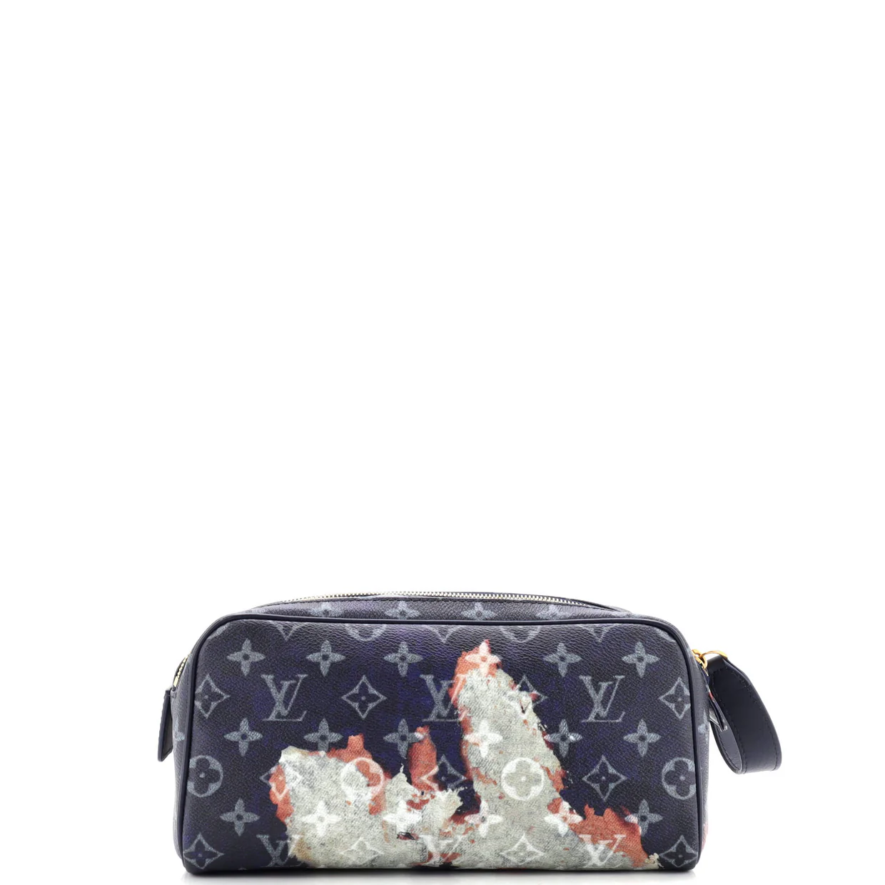 Dopp Kit Toiletry Pouch Monogram Bleach Canvas - Deep Luxury