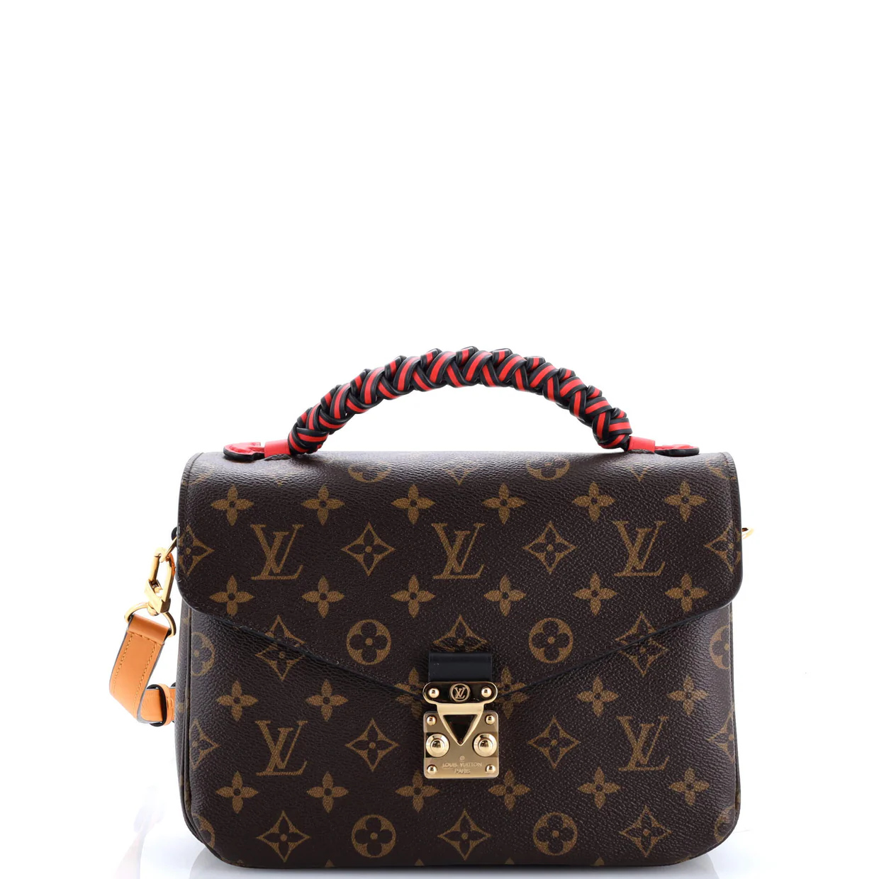 Braided Handle Pochette Metis Monogram Canvas with Leather - Deep Luxury