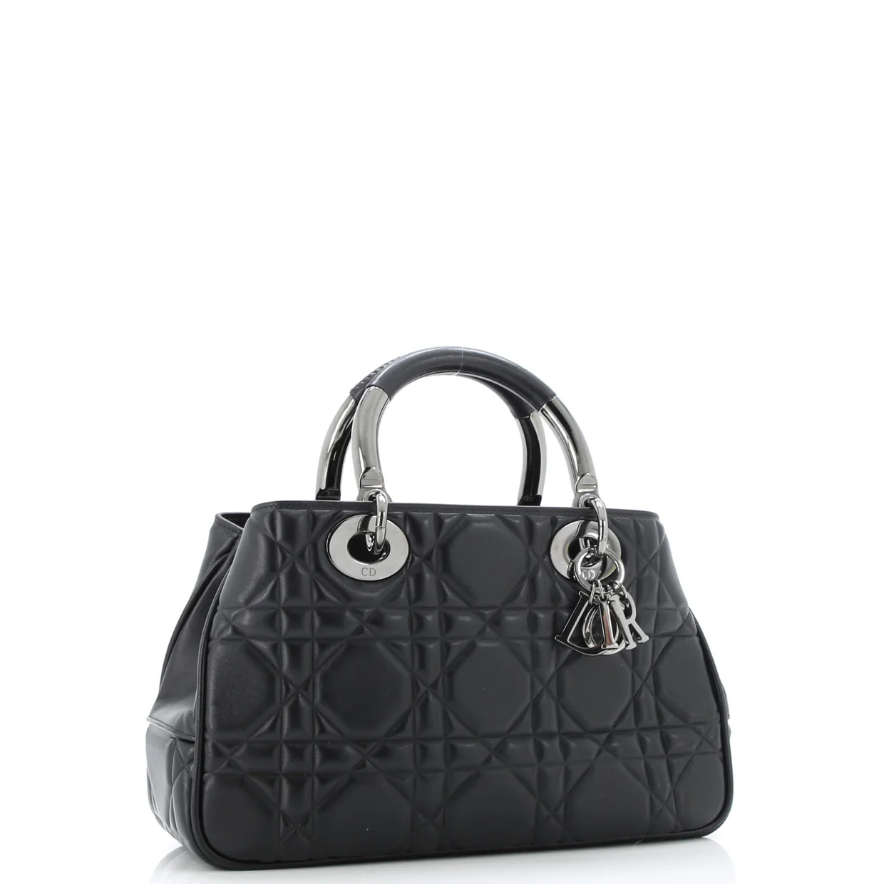 Lady 95.22 Bag Cannage Embossed Leather Medium - Deep Luxury