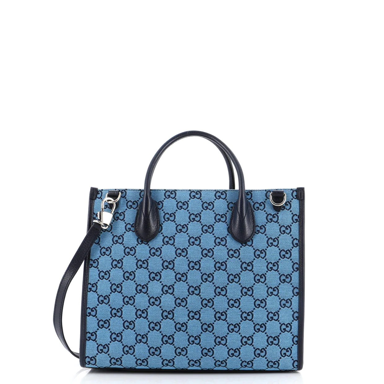 Structured Top Handle Open Tote GG Canvas Small - Deep Luxury