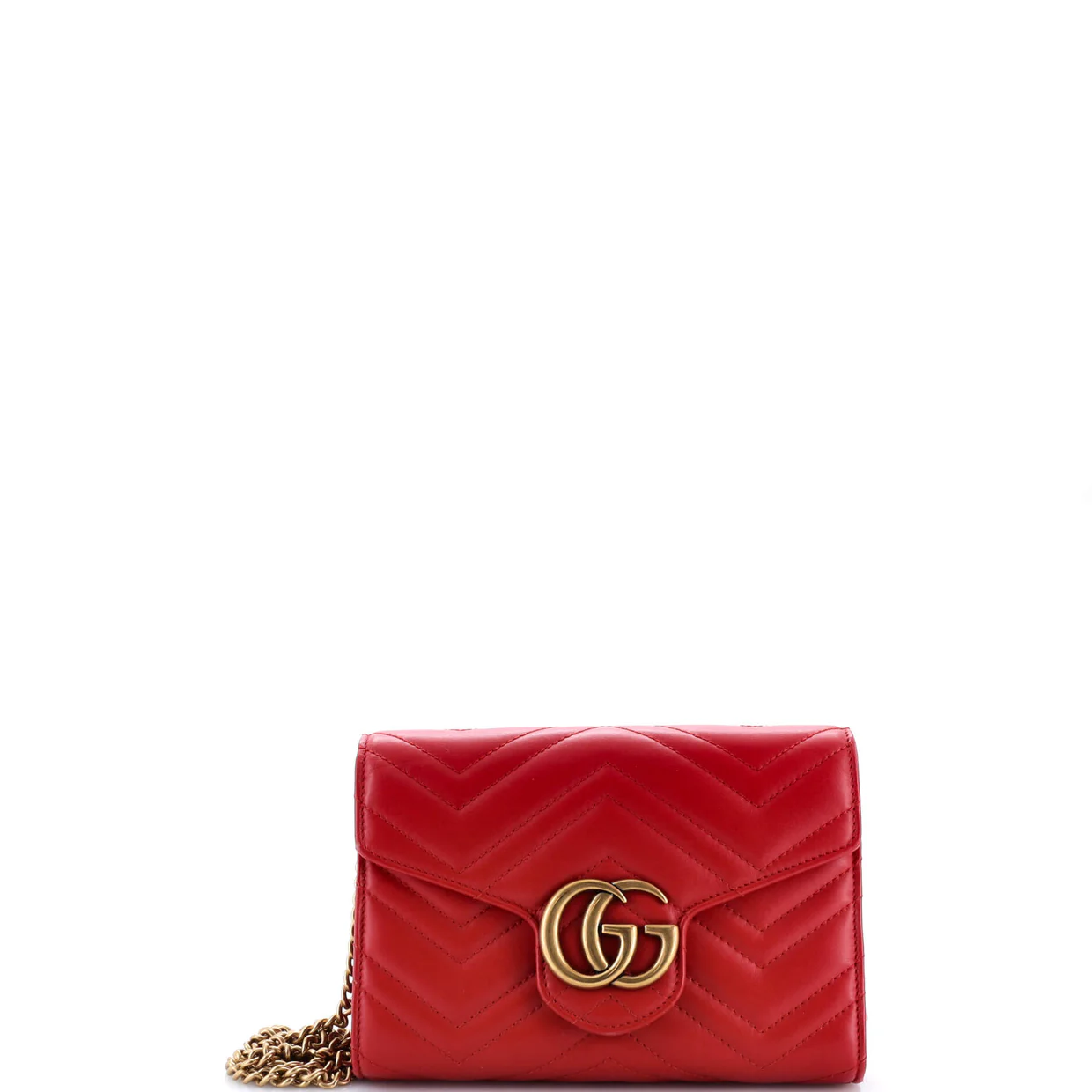 GG Marmont Chain Wallet Matelasse Leather Mini - Deep Luxury