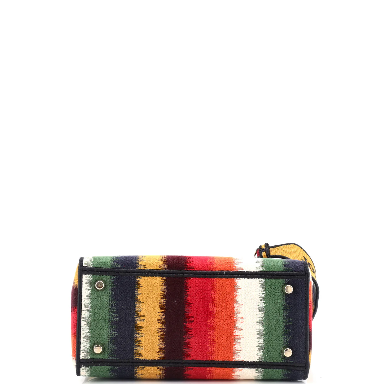 Lady D-Lite Bag Striped Canvas Medium - Deep Luxury