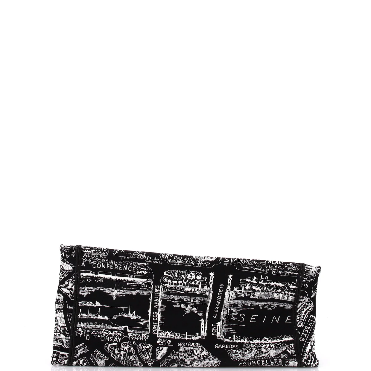 Book Tote Embroidered Canvas Medium - Deep Luxury