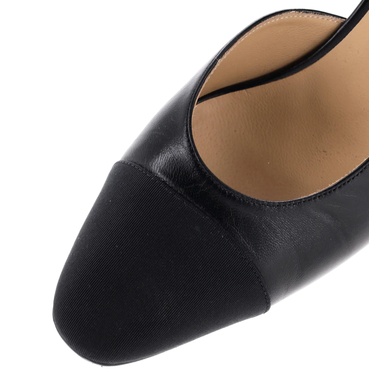Women’s Cap Toe Slingback Pumps Leather - Deep Luxury