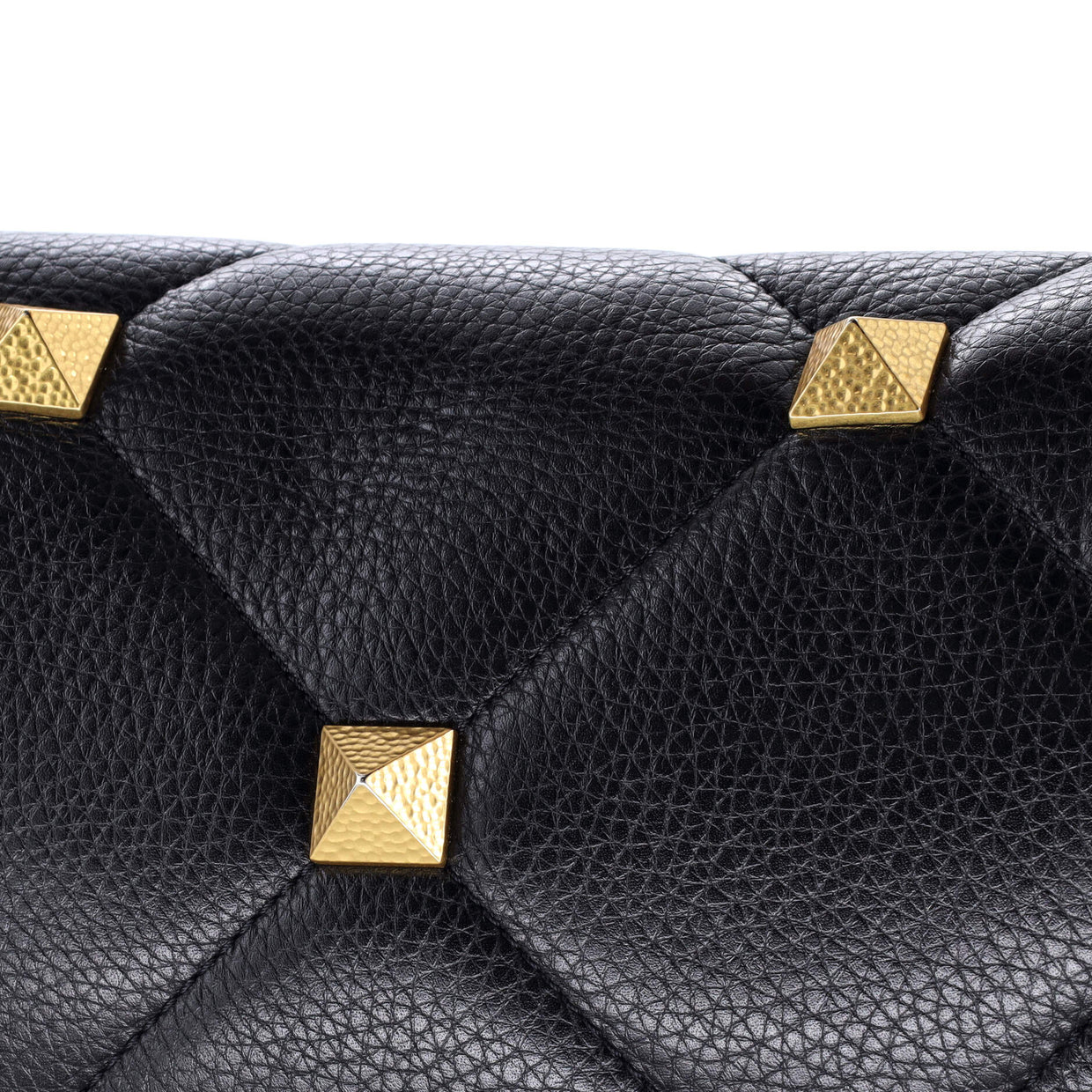 Roman Stud Flap Bag Quilted Leather Large - Deep Luxury