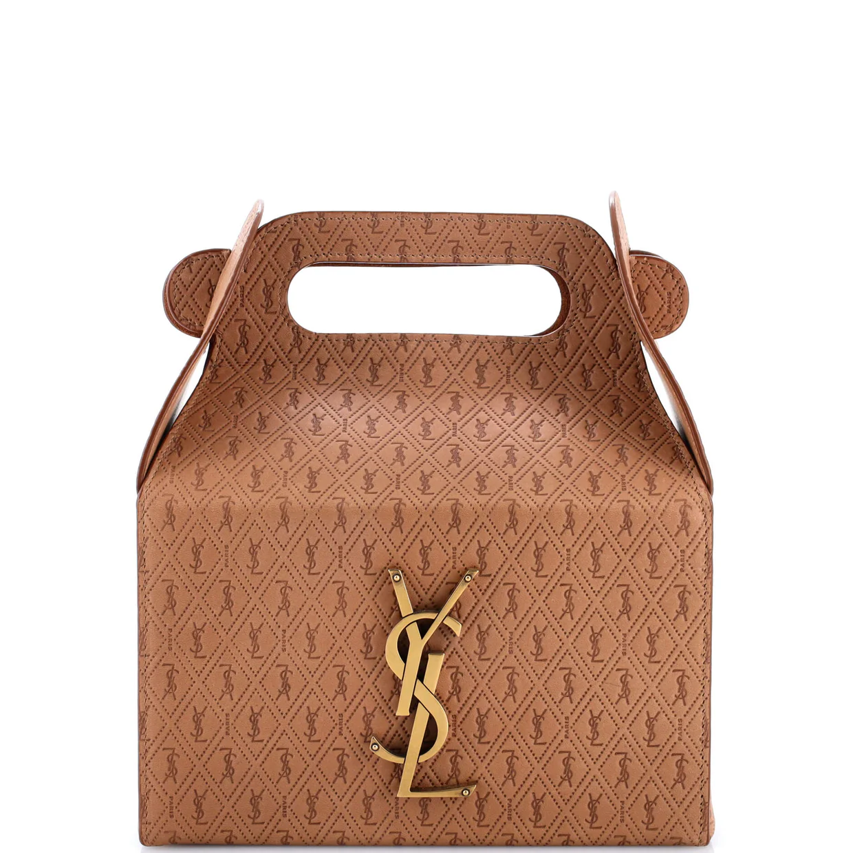 Take-Away Box Bag Monogram All Over Leather - Deep Luxury