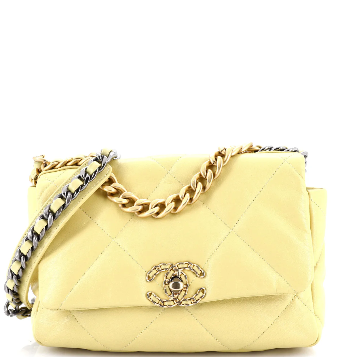 19 Flap Bag Quilted Leather Medium - Deep Luxury