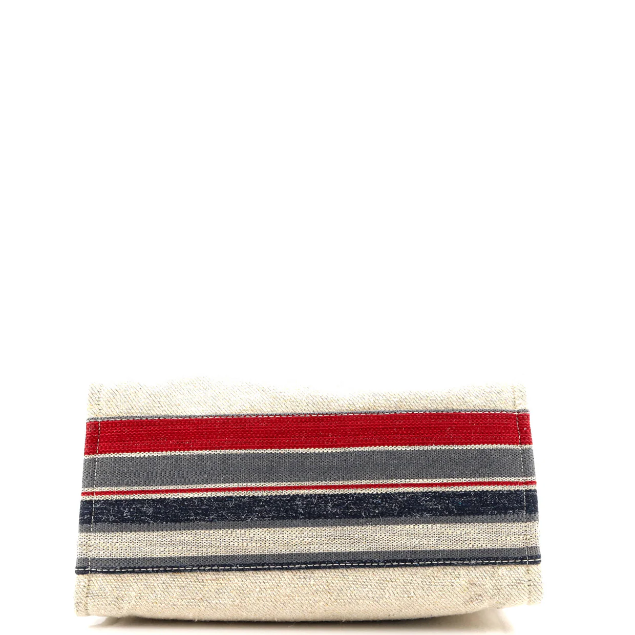 Deauville Tote Canvas with Striped Detail Medium - Deep Luxury