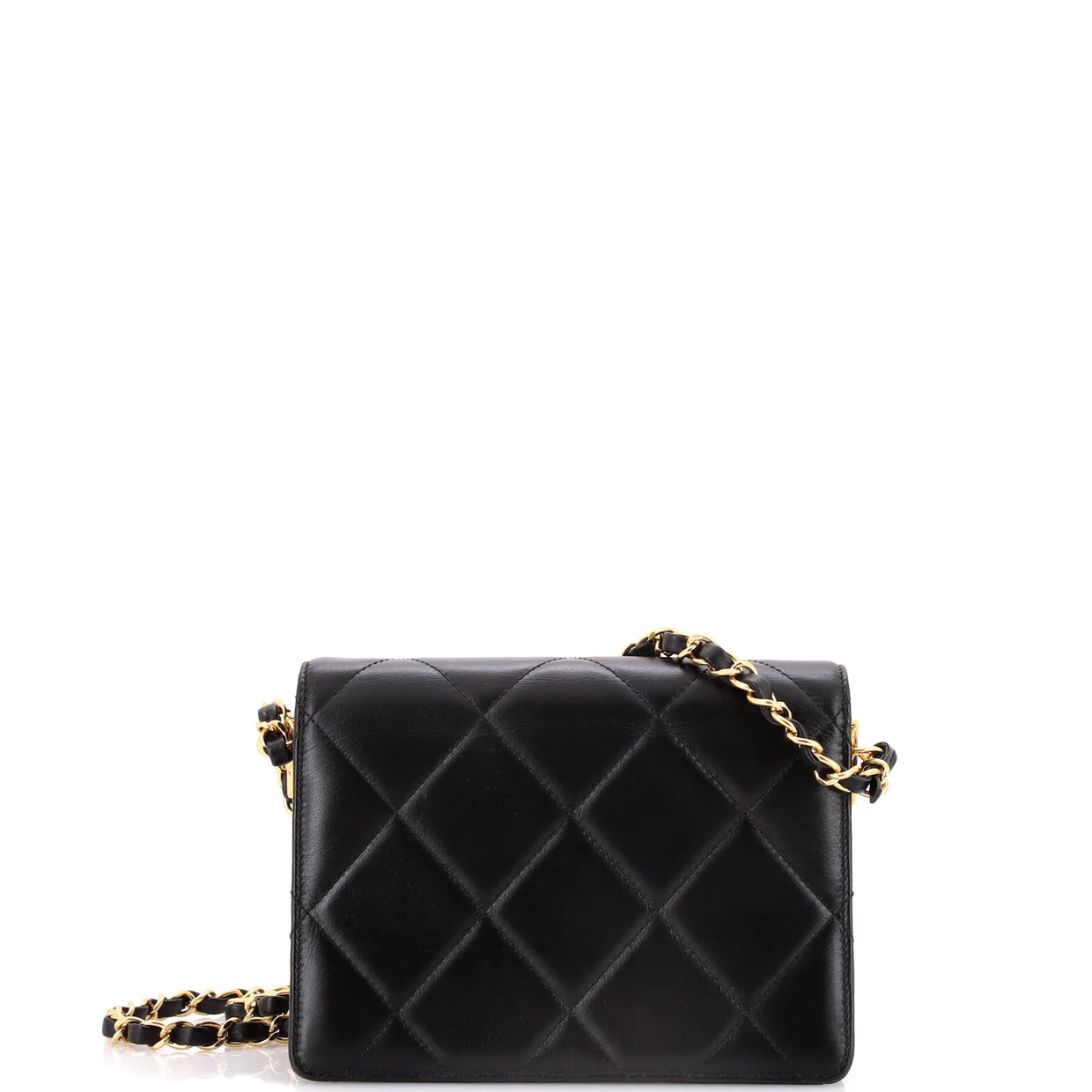 Crystal Geometric Frame CC Flap Bag Quilted Calfskin Mini - Deep Luxury