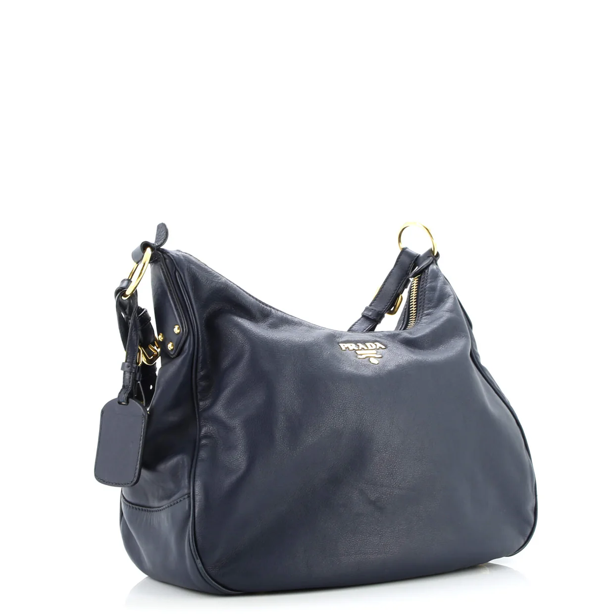 Zip Top Hobo Vitello Daino Medium - Deep Luxury