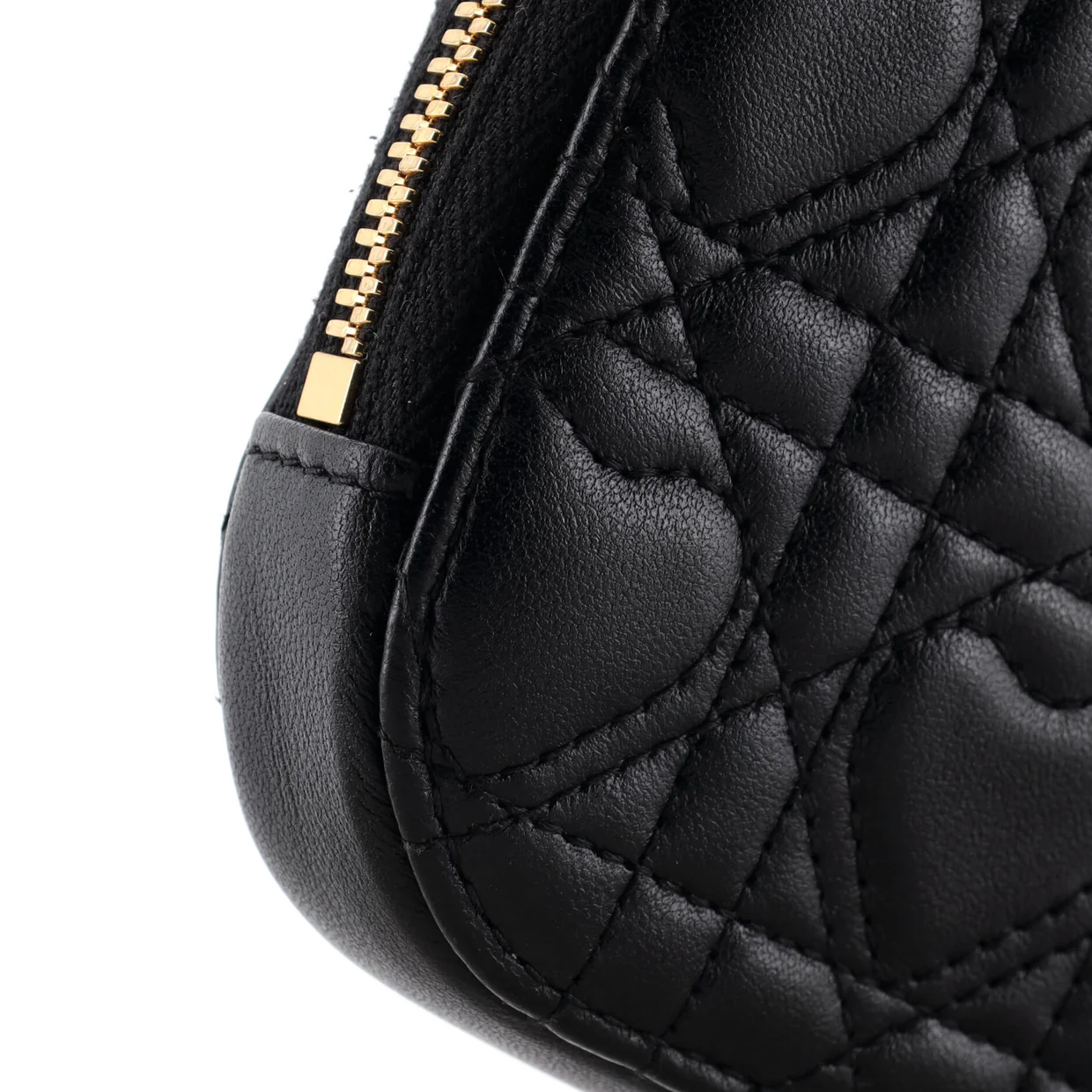 Dioramour Lady Dior Phone Holder on Chain Cannage Quilt Lambskin - Deep Luxury