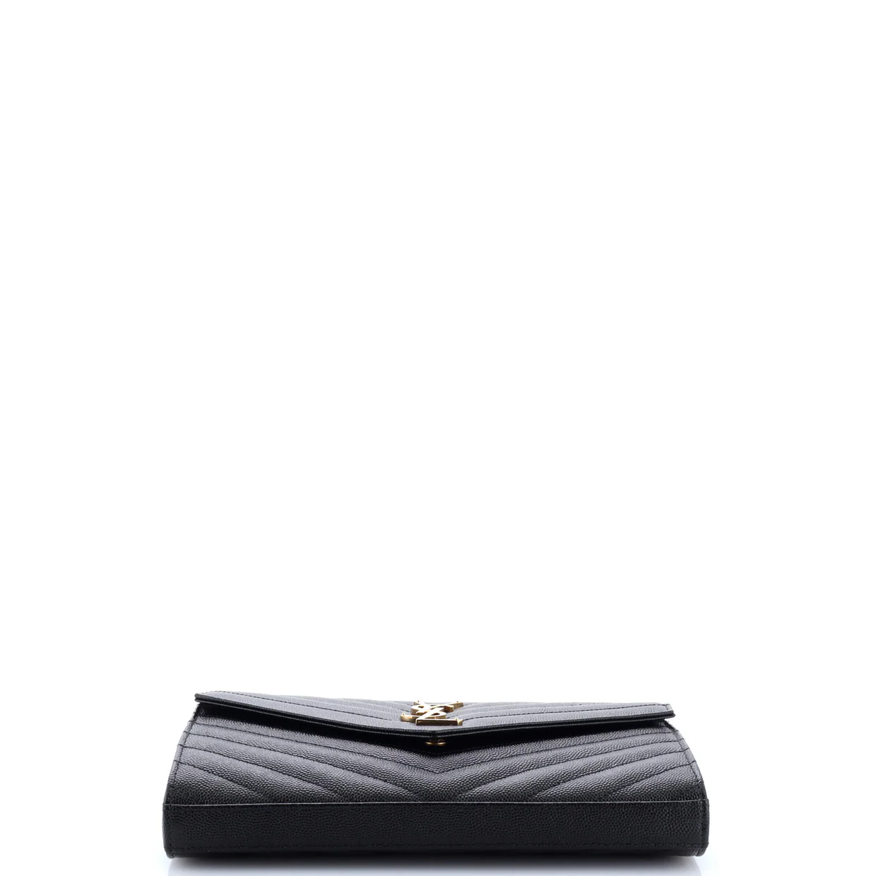 Classic Monogram Wallet on Chain Matelasse Chevron Leather Medium - Deep Luxury