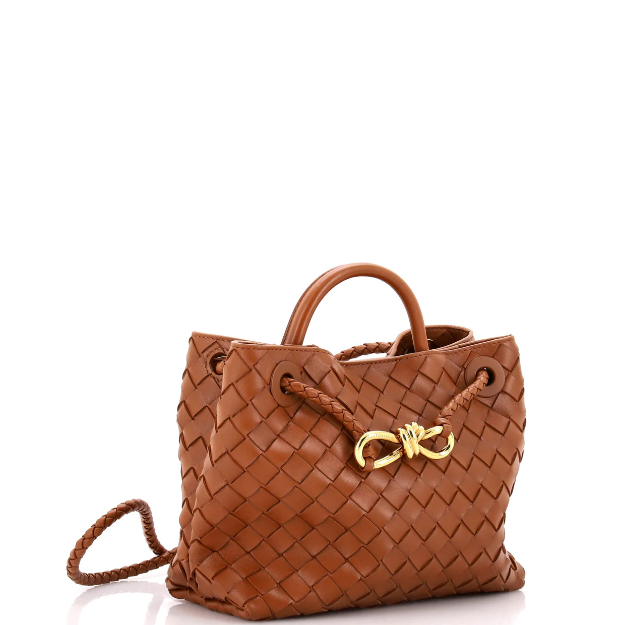 Andiamo Top Handle Bag Intrecciato Nappa Small - Deep Luxury