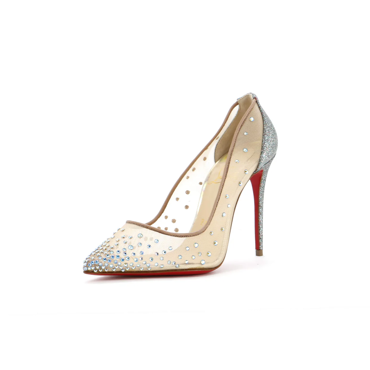 Women's Follies Strass Pumps Crystal Embellished Mesh 100 - Deep Luxury