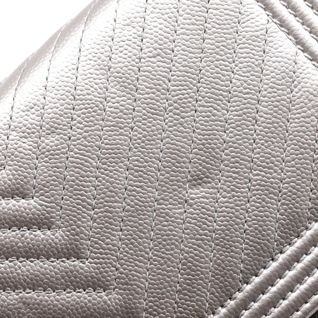 Boy Wallet on Chain Chevron Calfskin - Deep Luxury