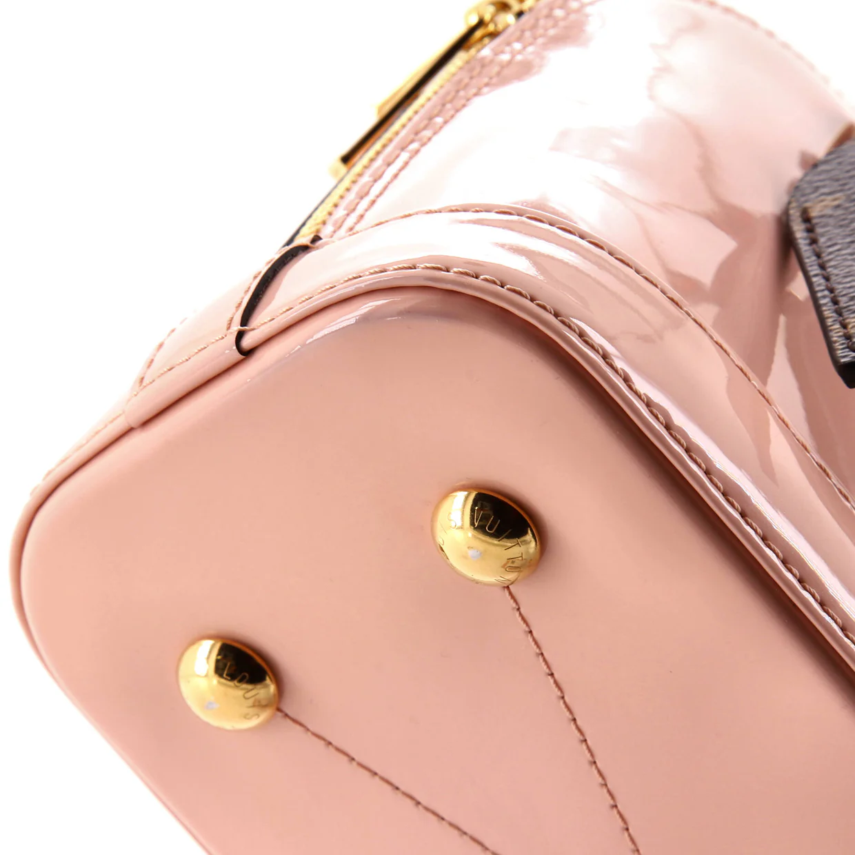 Alma Handbag Vernis with Monogram Canvas BB - Deep Luxury