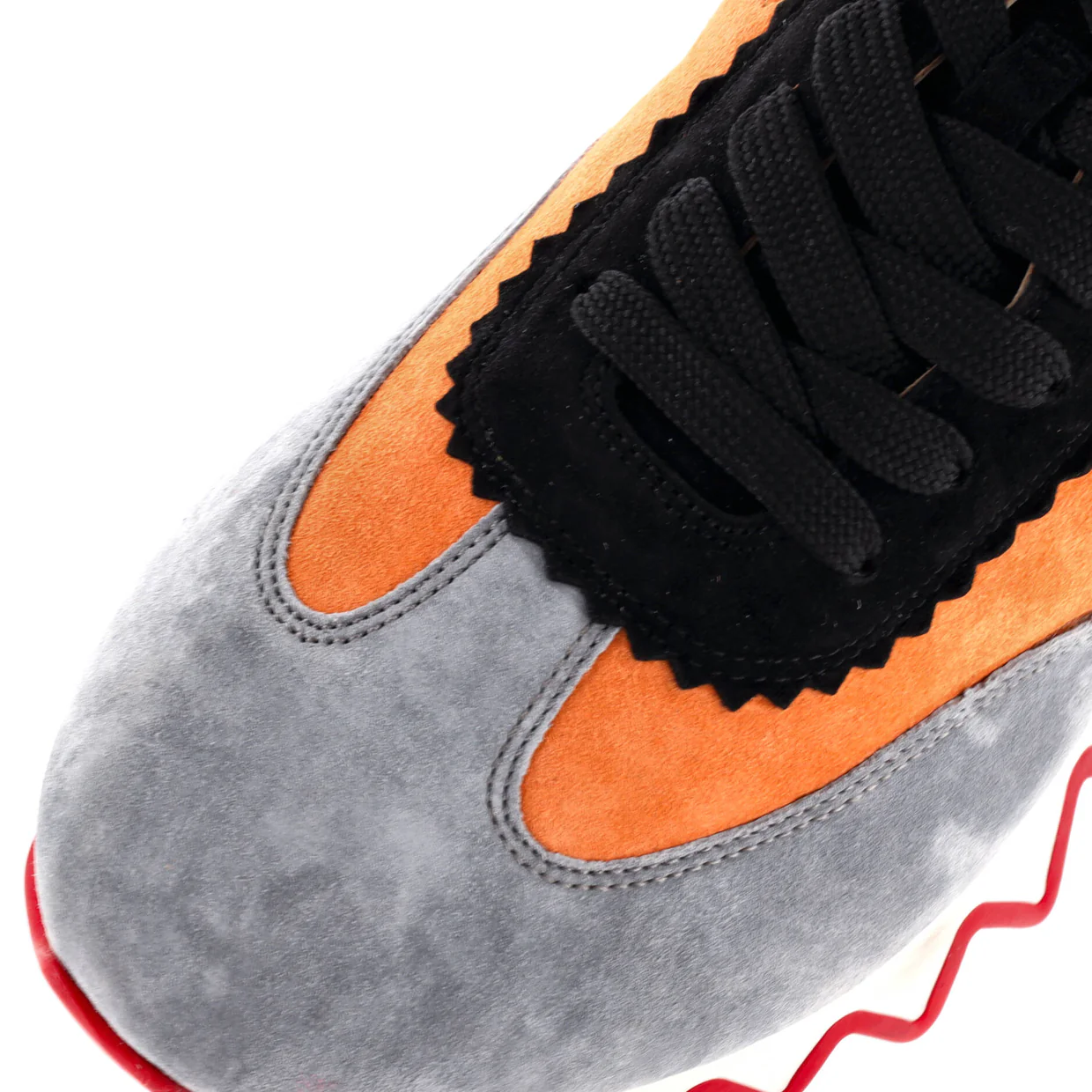 Loubishark Sneakers Leather and Suede - Deep Luxury
