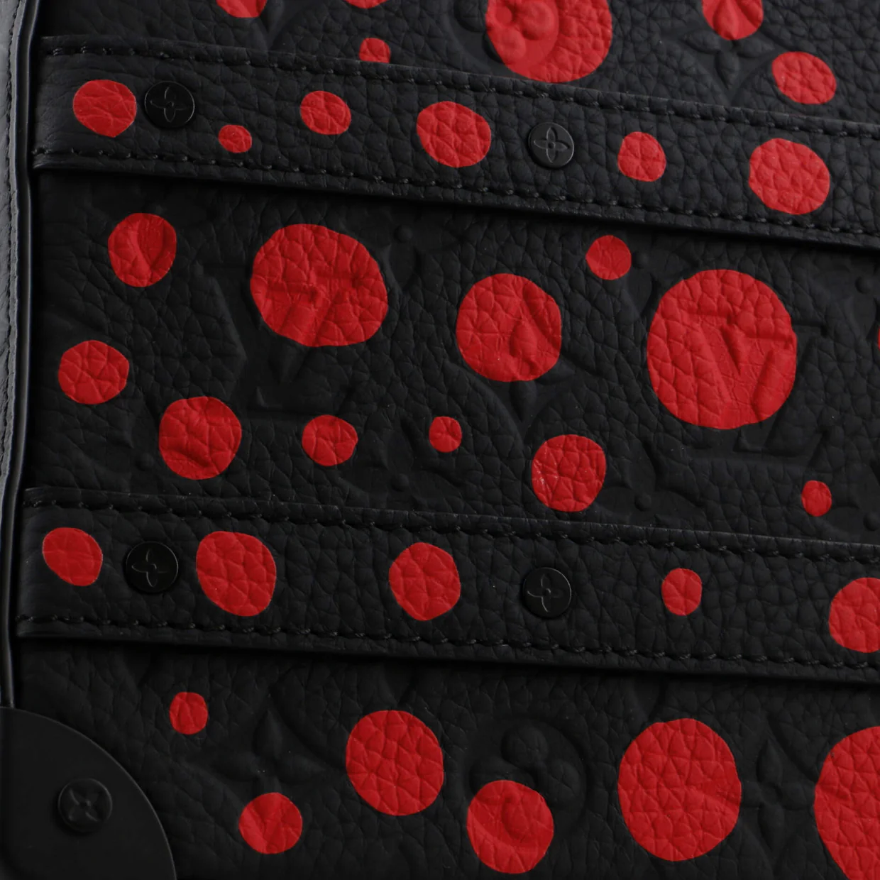 Handle Soft Trunk Bag Yayoi Kusama Infinity Dots Monogram Taurillon Leather - Deep Luxury