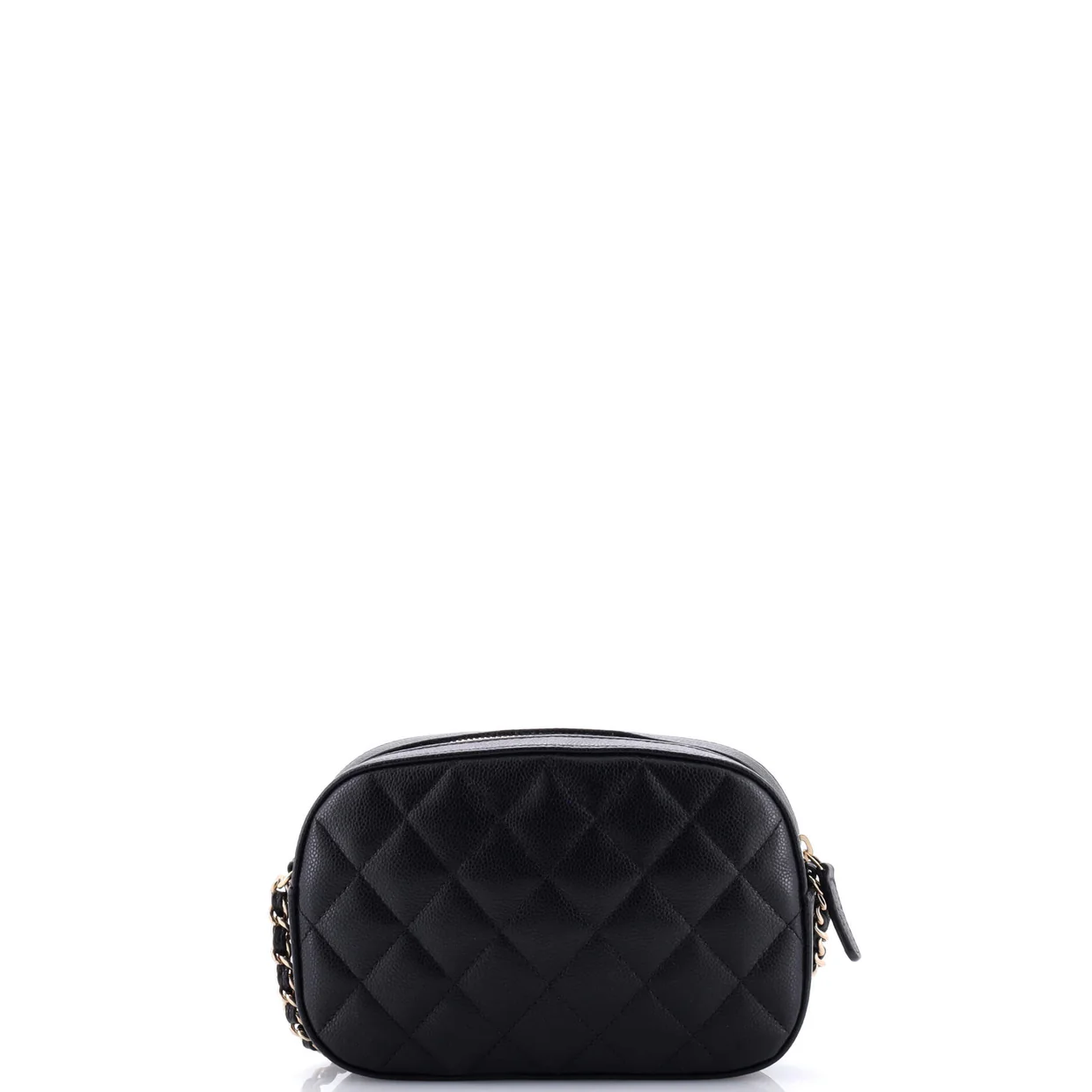 Slip Pocket Camera Case Bag Quilted Caviar Mini - Deep Luxury