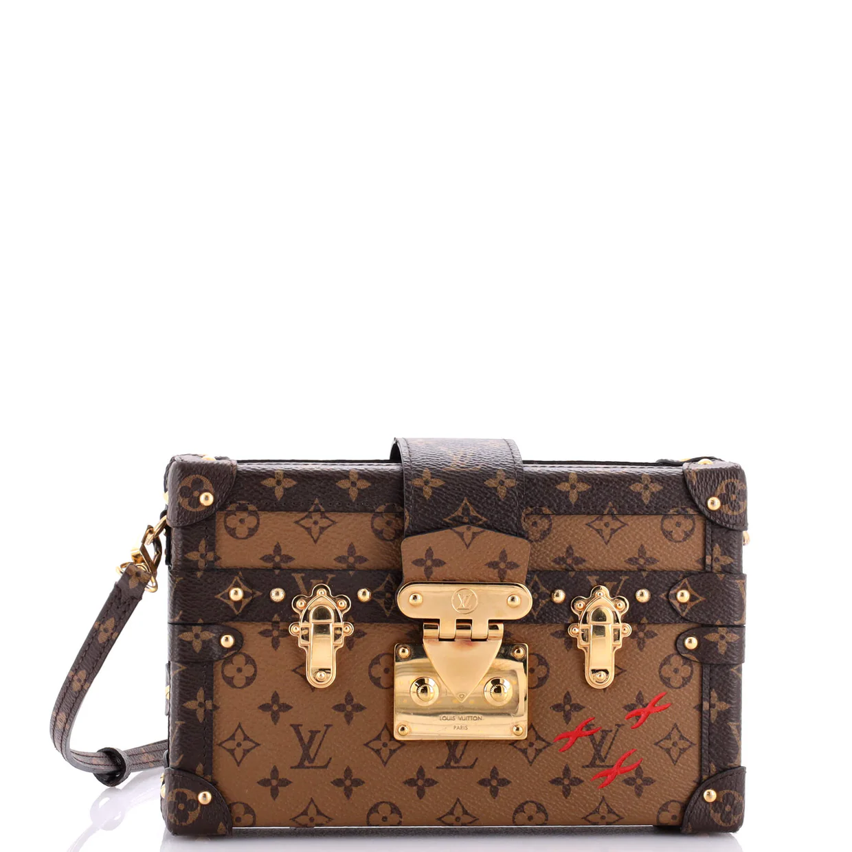 Petite Malle Handbag Reverse Monogram Canvas - Deep Luxury