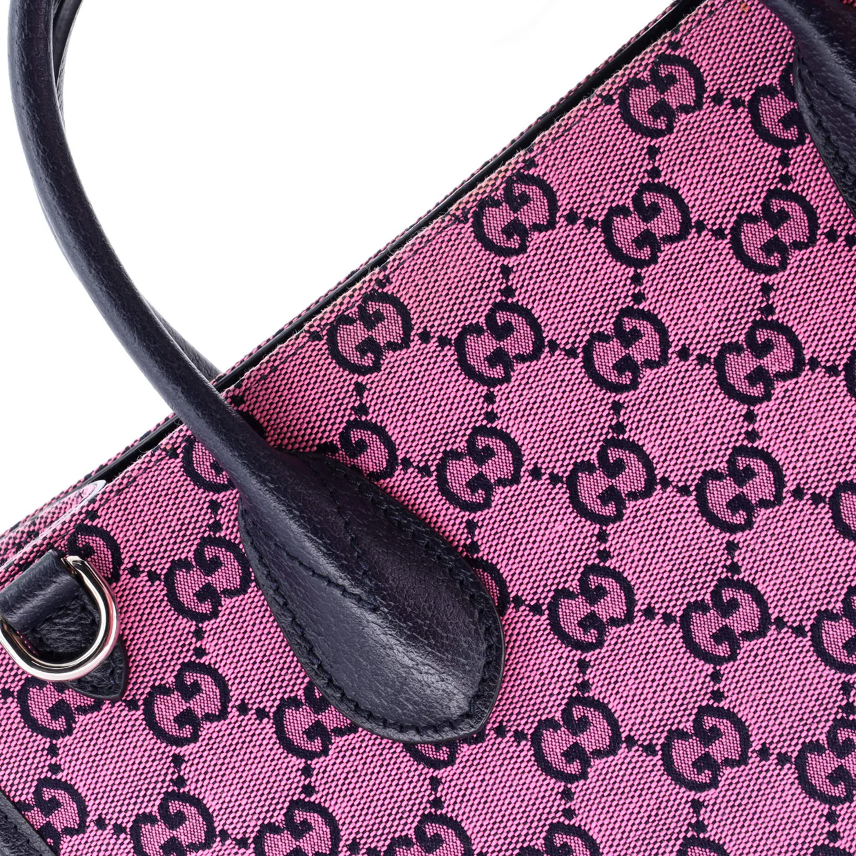 Structured Top Handle Open Tote GG Canvas Small - Deep Luxury