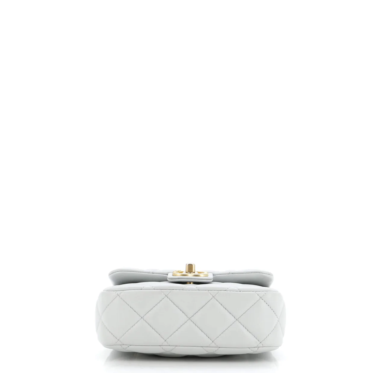 CC Enamel Pearl Charm Me Square Flap Bag Quilted Lambskin Mini - Deep Luxury