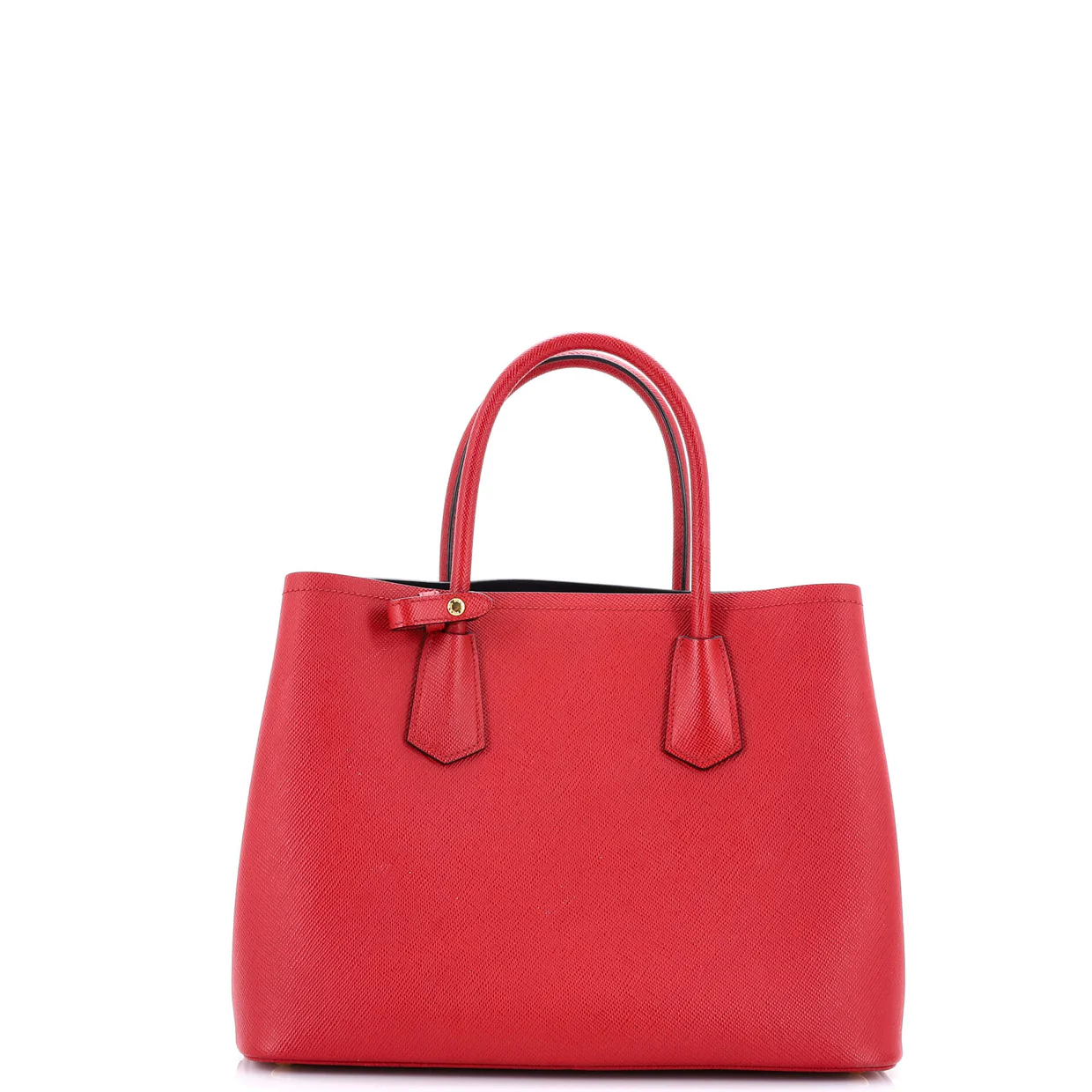 Cuir Double Tote Saffiano Leather Medium - Deep Luxury