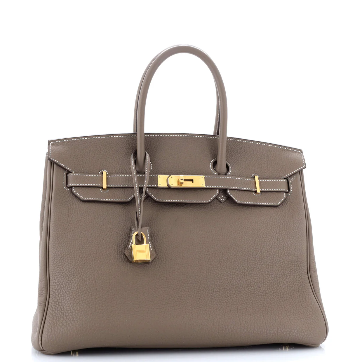 Birkin Handbag Grey Togo with Gold Hardware 35 - Deep Luxury