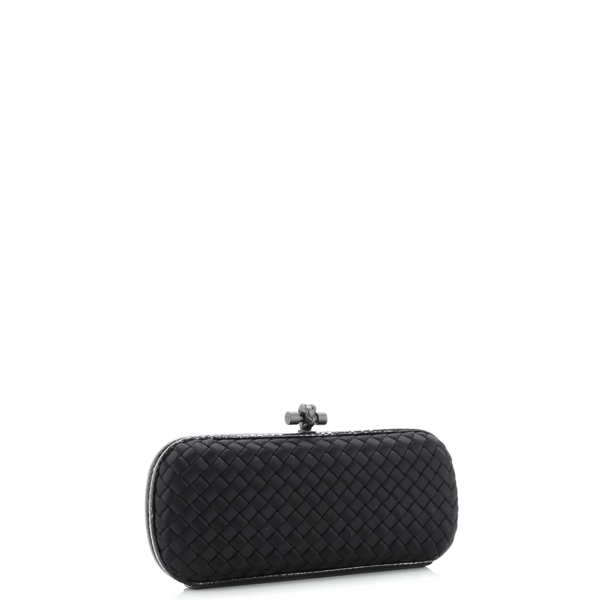 Box Knot Clutch Intrecciato Silk Faille Long - Deep Luxury