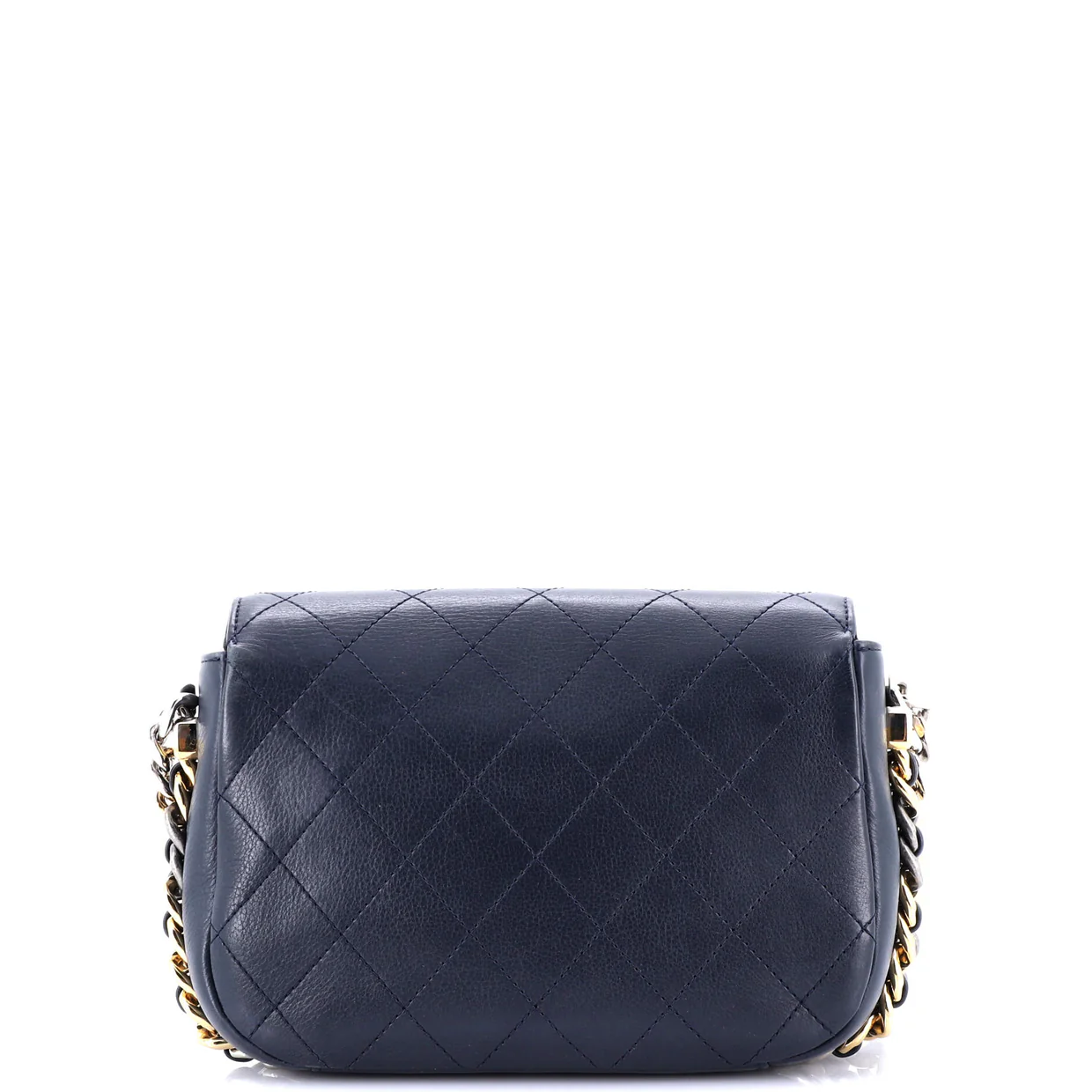 Two Tone Envelope Flap Bag Quilted Calfskin Medium - Deep Luxury