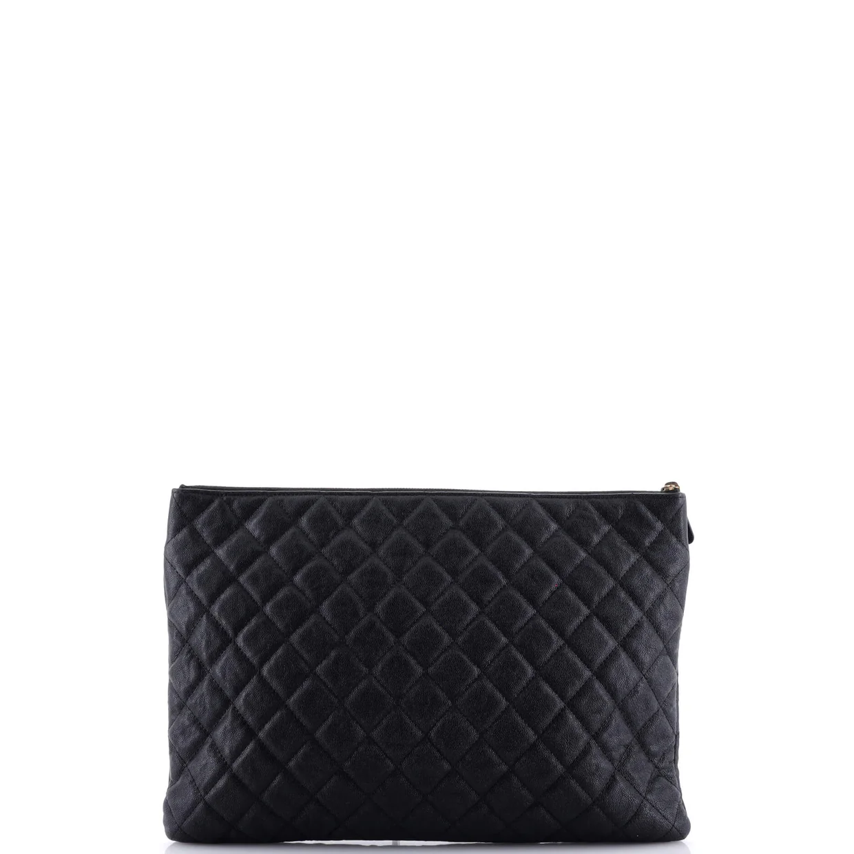 Front Pocket O Case Pouch Quilted Iridescent Caviar Large - Deep Luxury