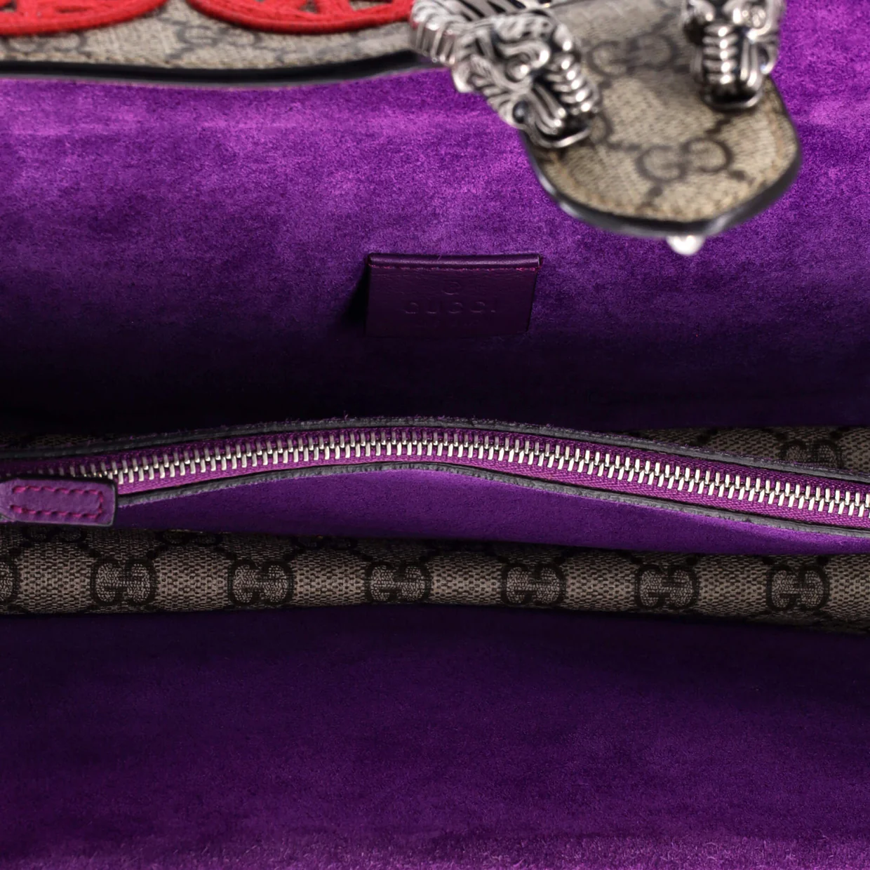 Dionysus Bag Embroidered GG Coated Canvas Small - Deep Luxury