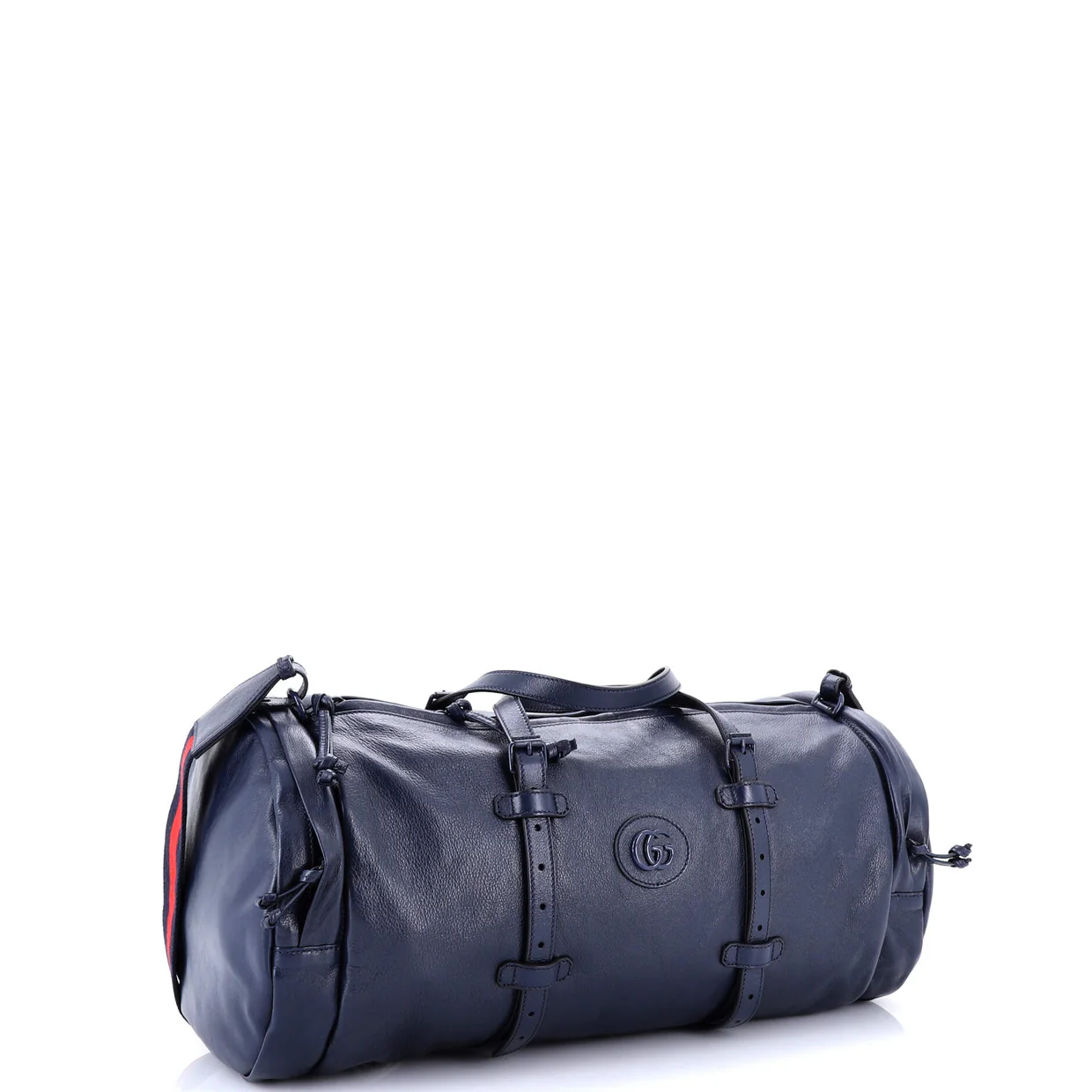 Double G Side Pocket Duffle Bag Leather - Deep Luxury