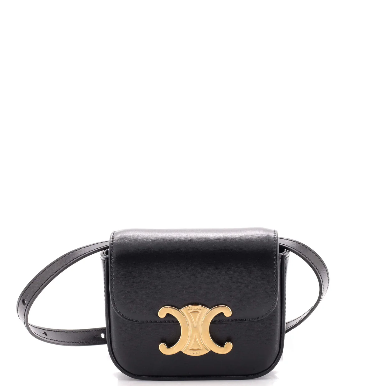 Triomphe Shoulder Bag Smooth Calfskin Mini - Deep Luxury