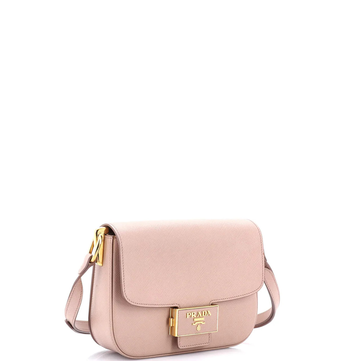 Embleme Flap Bag Saffiano Leather Small - Deep Luxury