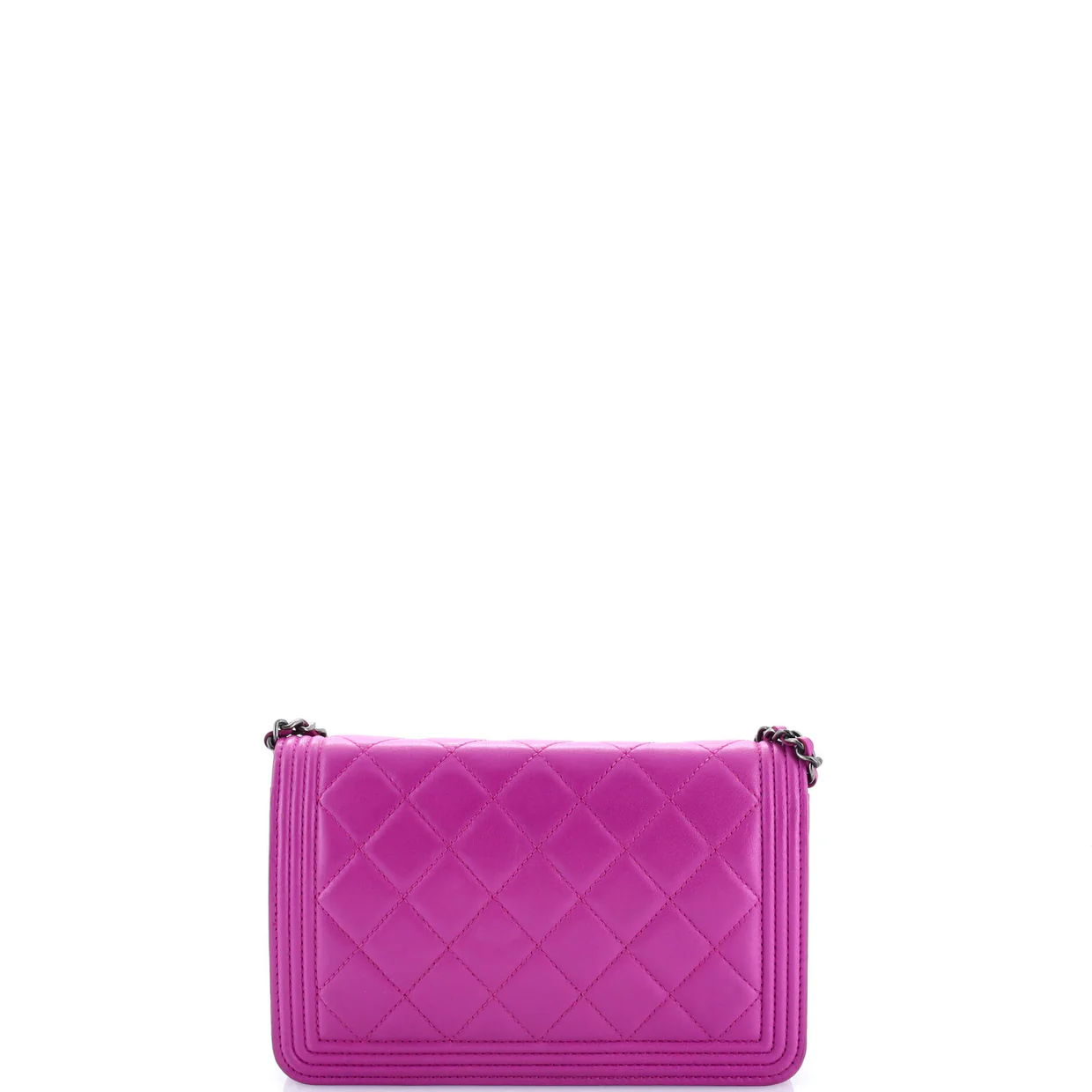 Boy Wallet on Chain Quilted Lambskin - Deep Luxury