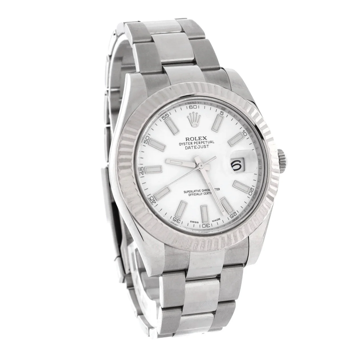 Oyster Perpetual Datejust II Automatic Watch Stainless Steel and White Gold 41 - Deep Luxury