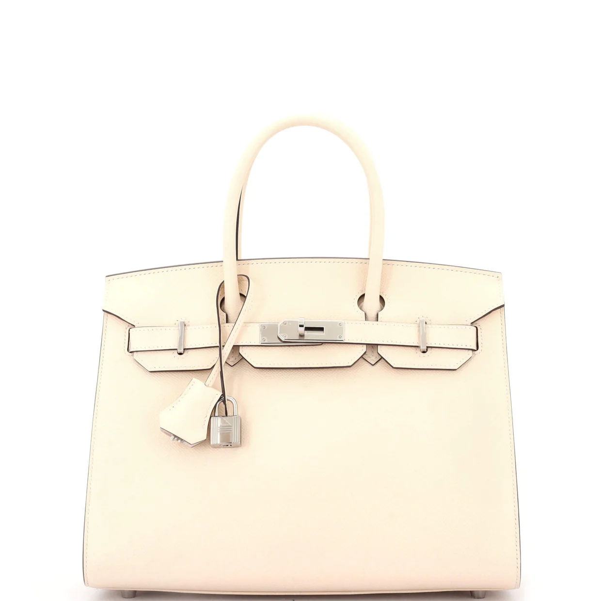 Birkin Sellier Bag Light Epsom with Palladium Hardware 30 - Deep Luxury