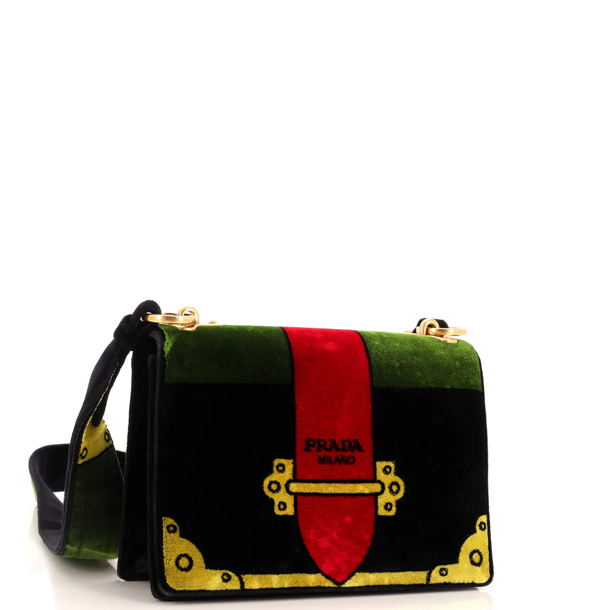Cahier Crossbody Bag Printed Velvet Small - Deep Luxury
