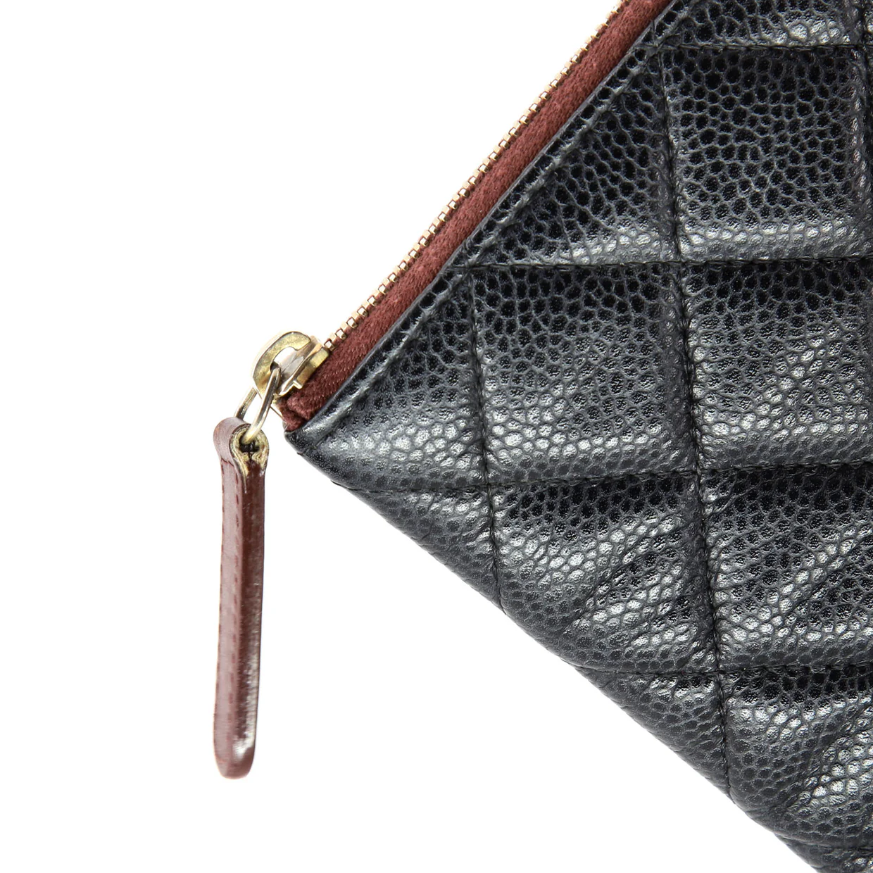 O Case Clutch Quilted Caviar Large - Deep Luxury