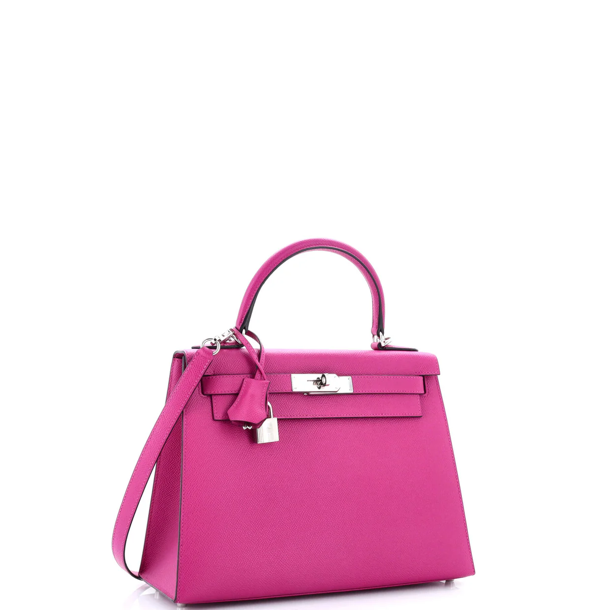 Kelly Handbag Rose Pourpre Epsom with Palladium Hardware 28 - Deep Luxury