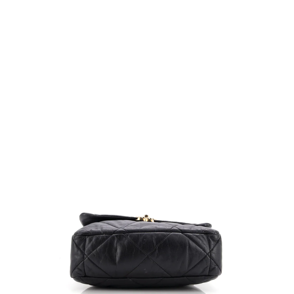 19 Flap Bag Quilted Leather Large - Deep Luxury
