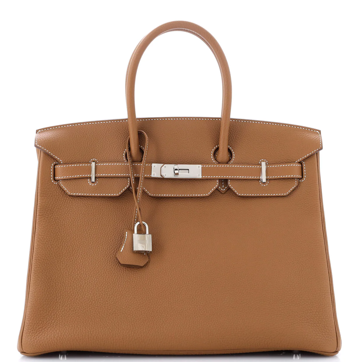 Birkin Handbag Gold Togo with Palladium Hardware 35 - Deep Luxury