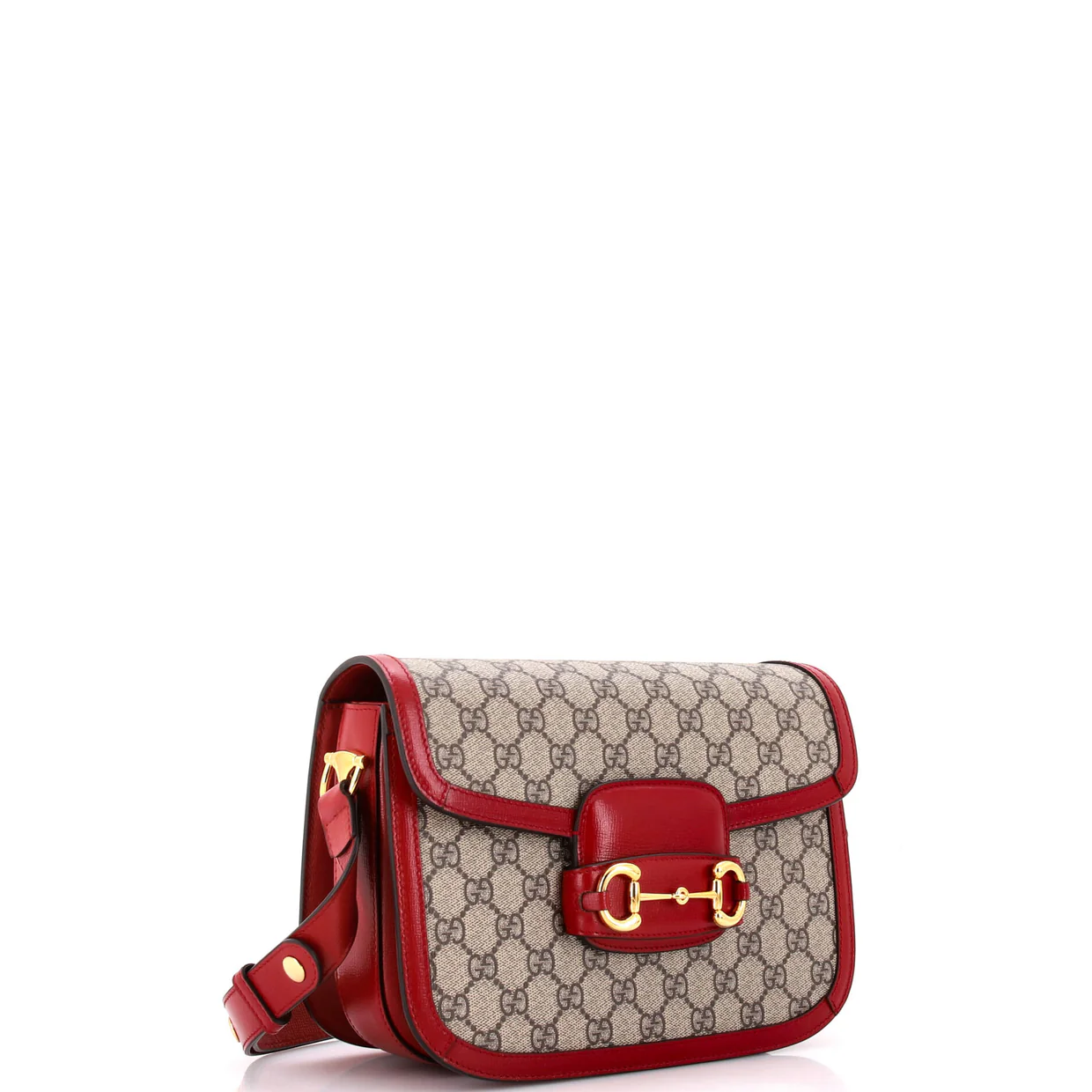 Horsebit 1955 Shoulder Bag GG Coated Canvas with Leather Small - Deep Luxury